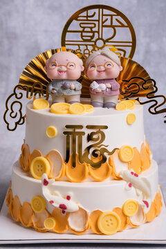 90大寿蛋糕图片,90大寿蛋糕的温馨瞬间