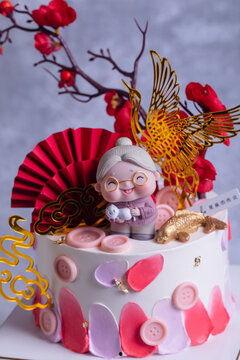 90大寿蛋糕图片,90大寿蛋糕的温馨瞬间